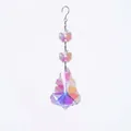 Crystal suncatcher pendant with AB color octagonal beads and hanging hook - Christmas Tree Style