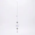 Crystal suncatcher pendant with sunburst charms and faceted prism ball - Star Pointed Bead