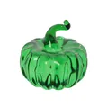 Eleganter grüner Glas-Kürbis als Schreibtisch-Deko mit durchscheinendem Kristall-Finish - Kürbisform / 50*48mm / Grün