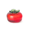 Handgefertigte, durchscheinende rote Glas-Persimone Figur für Neujahr Heimdekoration - Kaki-Form / 53*44mm / Rot