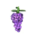 Handgefertigte elegante lila Kristallglas-Traubenfigur für luxuriöse Tischdeko - Mini-Traubenform / 48*40*93mm / Lila