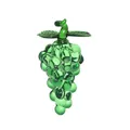 Dekorative grüne Kristallglas-Weintraube-Figur für elegante Luxus-Tischdekoration - Mini-Traubenform / 48*40*93mm / Grün