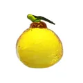 Exquisite handgefertigte gelbe Glas-Persimone Obstdekoration für den Schreibtisch zu Hause - Honig-Zitrus-Form / 47.6*52.4mm / Gelb