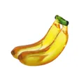 Exquisite gelbe Bananenfigur aus Kristallglas für moderne Tischdekoration zu Hause - Doppelbannenform / 90*38mm / Gelb