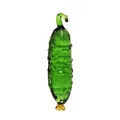 Eleganter smaragdgrüner Kristall-Gurken-Ornament aus strukturiertem Glas für Deko. - Gurkenform / 27.5*106.5mm / Grün