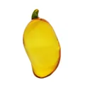 Exquisite handgefertigte gelbe Kristall-Mango-Figur für die elegante Wohndekoration - Mangoform / 35*70.5mm / Gelb