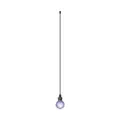 Purple crystal ball ceiling fan pull chain with black beaded metal switch - Single Flat Ball Fan Pull Chain / Crystal Purple