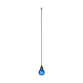 Decorative blue faceted crystal ball pull chain for ceiling fans and lights - Single Flat Ball Fan Pull Chain / Medium Blue