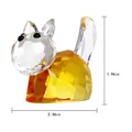 Statua di cane in cristallo ambra sfaccettato, decorazione da 1,96 x 2,36 pollici - Ornamento Gattino (Ambra) / Ambra