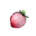 Handgefertigte rosa Kristall Pfirsich Glasfigur dekorative Frucht Briefbeschwerer Deko - Pfirsichform / 55*44mm / Rosa