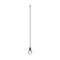 Kaffeebraune Ventilator-Zugkette mit einem facettierten rosa Kristallkugel-Anhänger - Einzelne Flache Kugel Ventilator Zugkette / Rosa