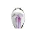 Élégant presse-papier en verre avec méduse violette artisanale pour la décoration - Style Méduse Moyen / Violet foncé