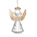 Exquisites champagnerfarbenes Kristall-Engel-Ornament mit funkelnden Flügeln für Deko - Champagner Strass Engel / 40*25*80mm