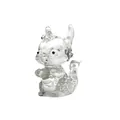 Handgefertigte, klare Drachenfigur aus Kristallglas für Schreibtisch und Dekoration - L / Kleiner Drache / Transparent