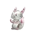 Detailansicht einer niedlichen rosa Kristall-Drachenfigur mit eleganter Glasstruktur - L / Kleiner Drache / Rosa