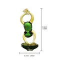 Detailed handcrafted green crystal kung fu frog figurine for home and desk decoration - Cartoon Frog Upside Down