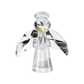 Elegante statuetta di angelo in cristallo sfaccettato con cuore d'oro per decoro - Angelo di Compleanno / 68*30*77mm
