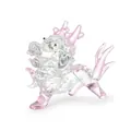 Mini statuetta di drago in vetro rosa soffiata a mano per decorazione scrivania zodiaco cinese - Mini Dragone / Rosa
