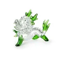 Mini statuetta di drago in cristallo verde e trasparente, ornamento zodiaco cinese - Mini Dragone / Verde erba