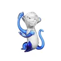 Elegante statuetta di scimmia in cristallo blu e trasparente per arredamento moderno casa - Forma di scimmia / Blu
