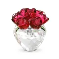 Red crystal rose ornament in heart vase, perfect Mother's Day gift and home decoration - Deep Red / Diameter 6.5cm * Height 7.5cm