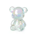 Moderna statuetta minimalista di orso in cristallo cangiante per un arredamento elegante. - Orso Colore AB