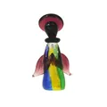 Mini figura de ángel de cristal colorido hecha a mano para decoración del hogar y regalo - Ángel Colorido (LSSJBJ407) / 36x31x85mm / Violeta