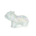 Moderna statuetta tigre in cristallo champagne AB iridescente per casa e regalo. - Aurora boreale / 73x32x48mm
