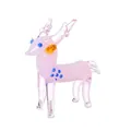 Exquisite pink crystal glass deer figurine for minimalist home decor and holiday gifts - Micro Landscape Unicorn Reindeer / Pink Jade