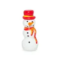 Figura de muñeco de nieve de vidrio soplado con gorro rojo y bufanda para Navidad - Muñeco de nieve bola de nieve / 23.7x57mm