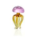 Petite figurine en verre en forme de méduse champignon rose et jaune décoration - Style Méduse Rose / 31x57mm