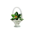 Eleganter grüner Kristall-Blumenkorb Tischschmuck für Muttertag Geschenkdeko - 76*125mm / Grasgrün