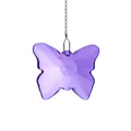 Attrape-soleil papillon en cristal facetté violet avec chaîne de suspension argentée pour jardin - Papillon (Violette) / Chaîne BL