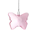 Eleganter rosa facettierter Kristall Schmetterling Sonnenfänger Anhänger für Garten Deko - Schleifenmuster (Rosa) / BL Kette