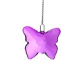 Bel attrape-soleil papillon en cristal violet muni d'une chaîne argentée robuste - Papillon (Violet Moyen) / Chaîne BL