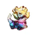 Exquisite colorful iridescent crystal glass dragon figurine home decor ornament - Multicolor Cartoon Dragon