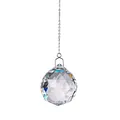 Atrapasol de bola de cristal facetado transparente, adorno colgante para jardín u hogar. - Colgante de Bola de Iluminación / 40mm / Transparente
