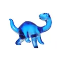 Handcrafted blue translucent glass dinosaur figurine crystal animal ornament for decor - Brachiosaurus Ornament / Medium Blue