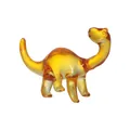 Hand-blown amber glass brachiosaurus dinosaur figurine table home decor ornament - Brachiosaurus Ornament / Gold