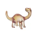 Handcrafted amber glass long-neck dinosaur figurine for modern home desk decoration - Brachiosaurus Ornament / Champagne