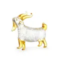 Figurine de chèvre du zodiaque en cristal avec détails en verre doré pour décor - Zodiaque Chinois - Mouton