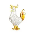 Élégante figurine de coq en cristal ambré et clair pour une décoration de luxe - Zodiaque Chinois - Coq