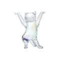 Bezaubernde irisierende Kristall-Tanzkatze als Stifthalter für kreative Schreibtischdeko - Enchanting Cat / 58*32*78mm (68g) / AB-Farbe