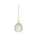 Elegante adorno navideño de cristal transparente con forma de piña y cordón plata - Estilo de Piña (LSDZ331) / 90.00g