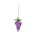 Adorno navideño de racimo de uvas de cristal morado con cordón dorado para colgar - Estilo de Uva (LSDZ331) / 90.00g