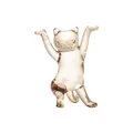 Kreative bernsteinfarbene Cartoon-Katzenfigur als Stifthalter für ästhetische Schreibtischdeko. - Enchanting Cat / 58*32*78mm (68g) / Champagner