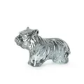 Elegante statuetta di tigre in cristallo AB champagne cangiante per arredi moderni. - Smoke / 73x32x48mm