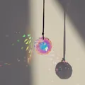 Faceted iridescent AB crystal suncatcher pendant for garden and window decoration hanging - 45 Plum Blossom Style