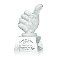 Crystal thumbs-up trophy with Best Teacher engraving for appreciation gift ideas - Best Teacher (Style A)