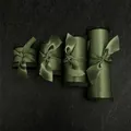 Nastri di raso in seta di gelso 100% verde oliva di lusso in quattro dimensioni - Stile (#8263) / 2cm x 5 Yards / Verde oliva